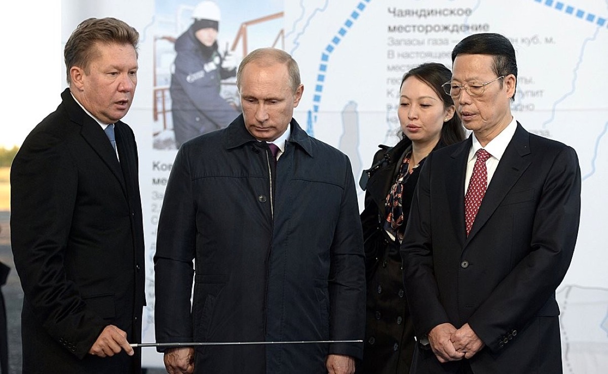 Russian gas pipeline in Siberia