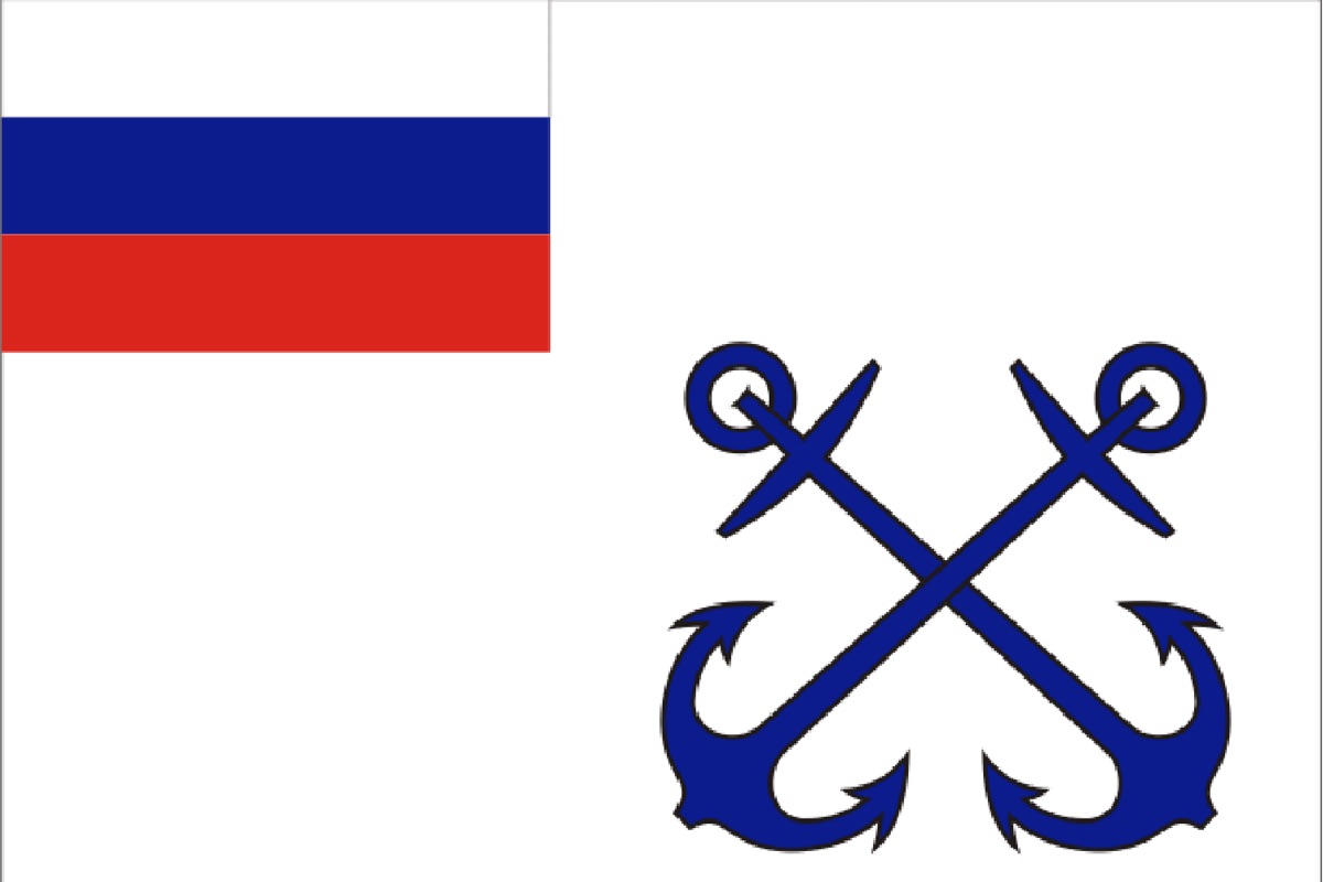 drapeau russe avec croix blanche