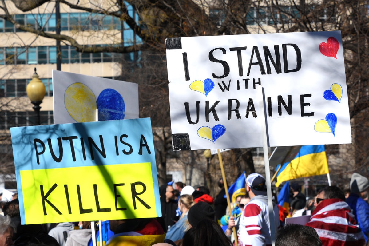 Russian protest signs in Moscow